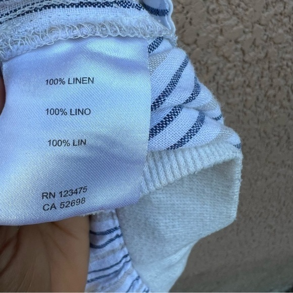 Ellen Tracy Linen Pants with pockets Womens Size XL Striped Comfort Contemporary - Picture 7 of 12